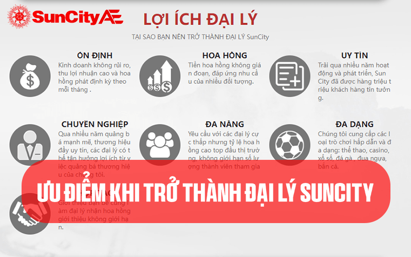 Ưu điểm khi trở thành đại lý SUNCITY